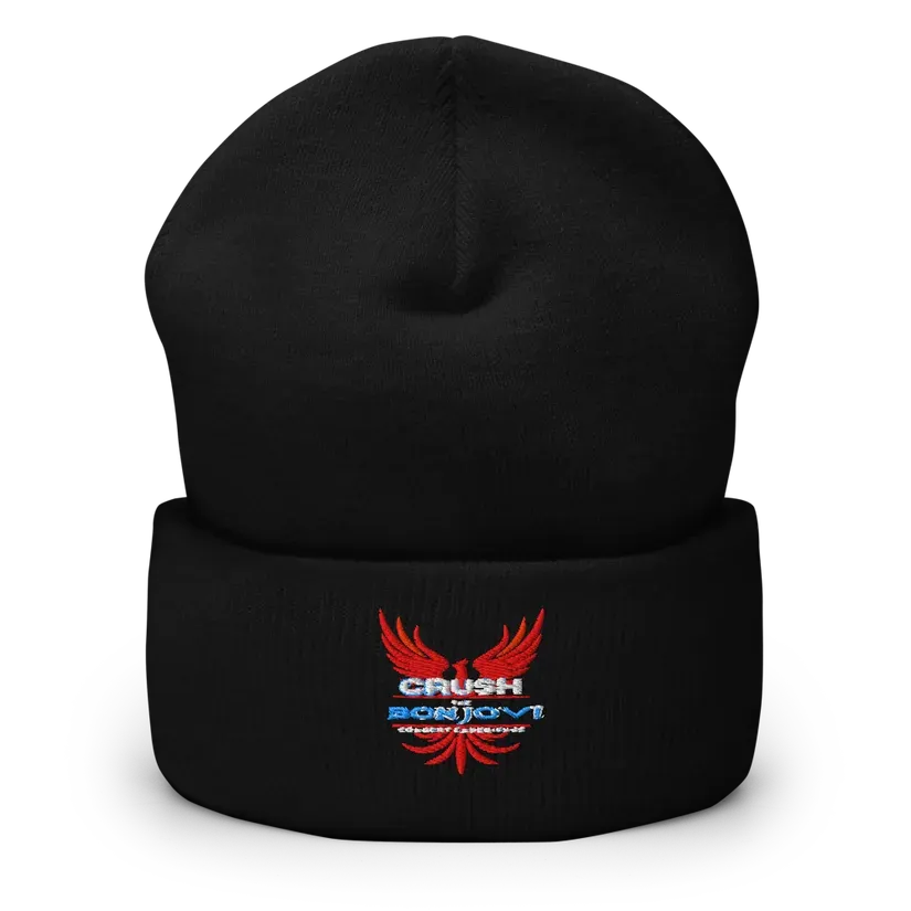 Cuffed Beanie in the Crush winged logo print