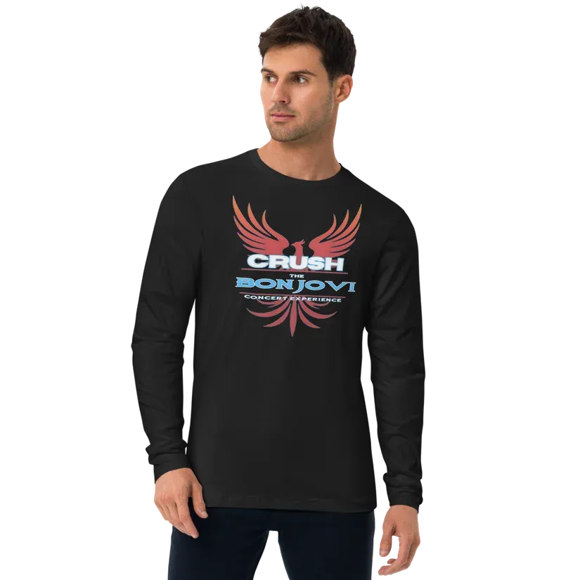 Long Sleeve Fitted Crew in the Crush winged logo print