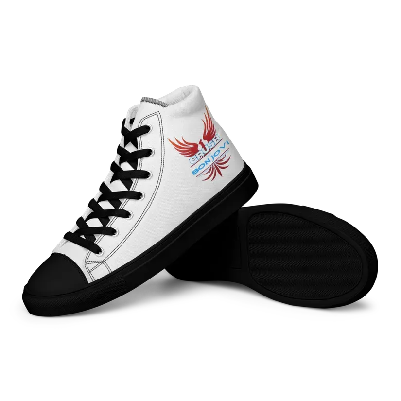 Men’s High Top Canvas Shoes in the Crush winged logo print