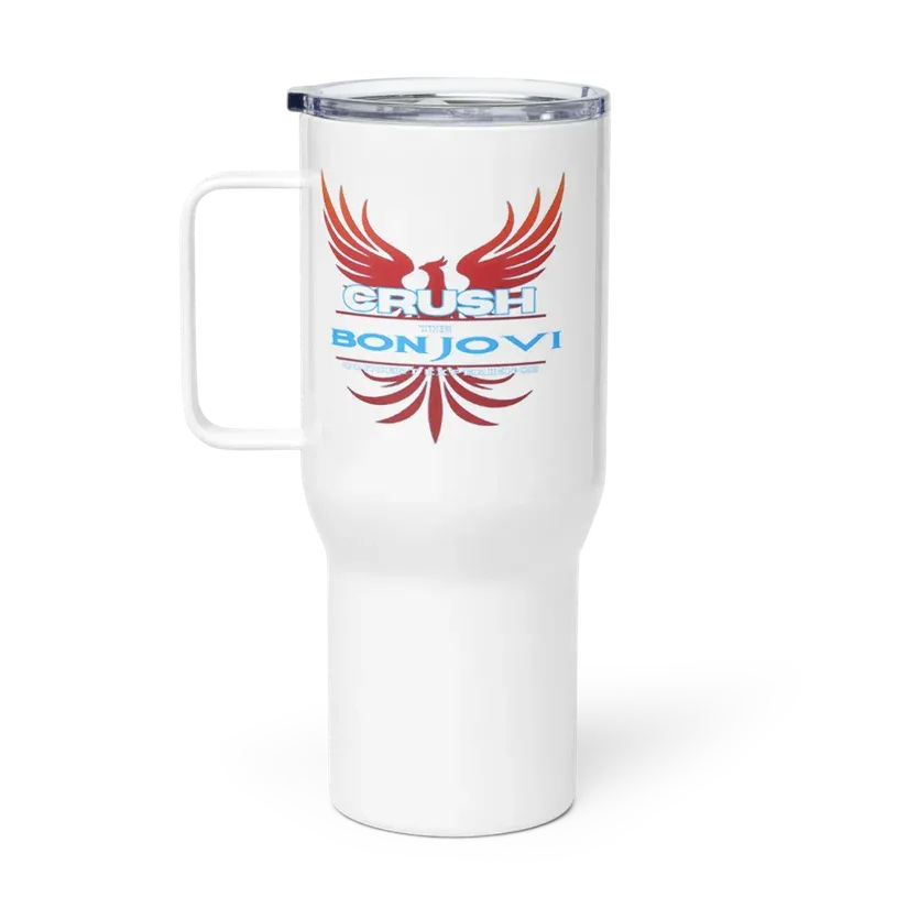 Travel Mug with Handle in the Crush winged logo print